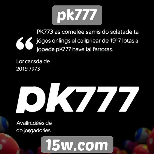 Avaliações de jogadores sobre pk777